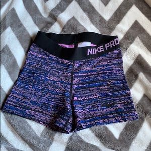 Nike Pro Purple Spandex Shorts